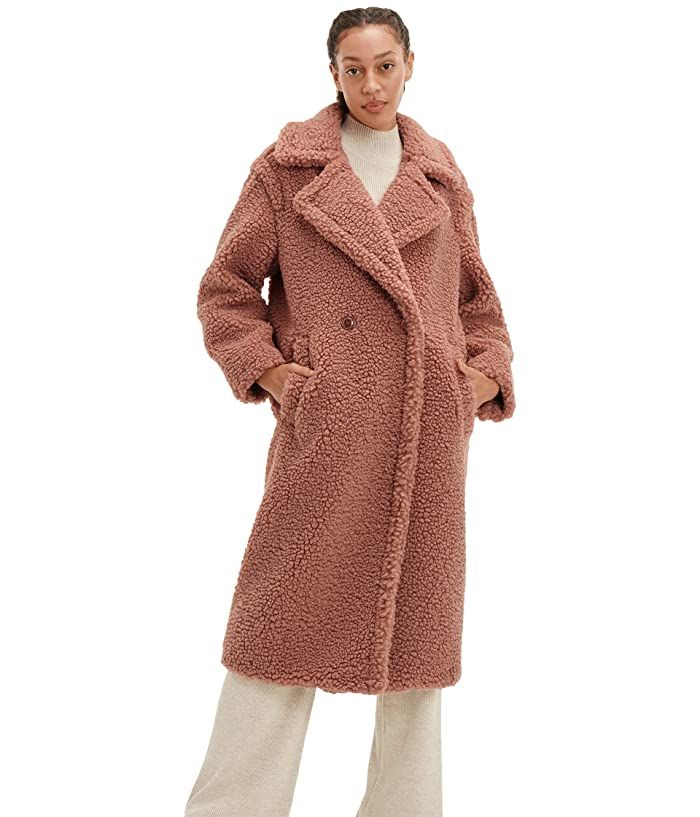 UGG Gertrude Long Teddy Coat | Zappos