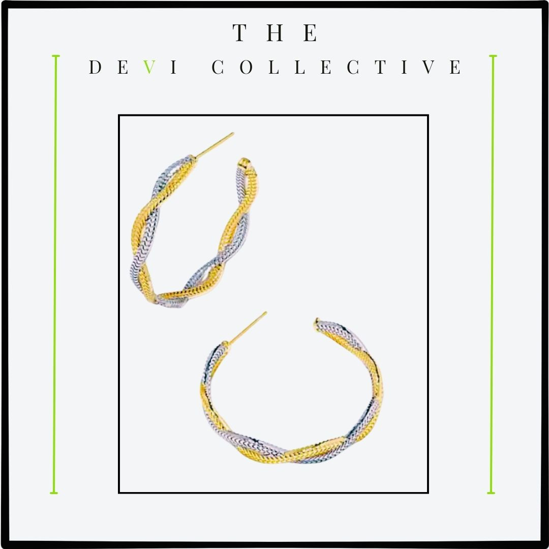 Mixed metal hoop earrings. 

#hoops #earrings #gifts 

#LTKFindsUnder100 #LTKOver40 #LTKStyleTip