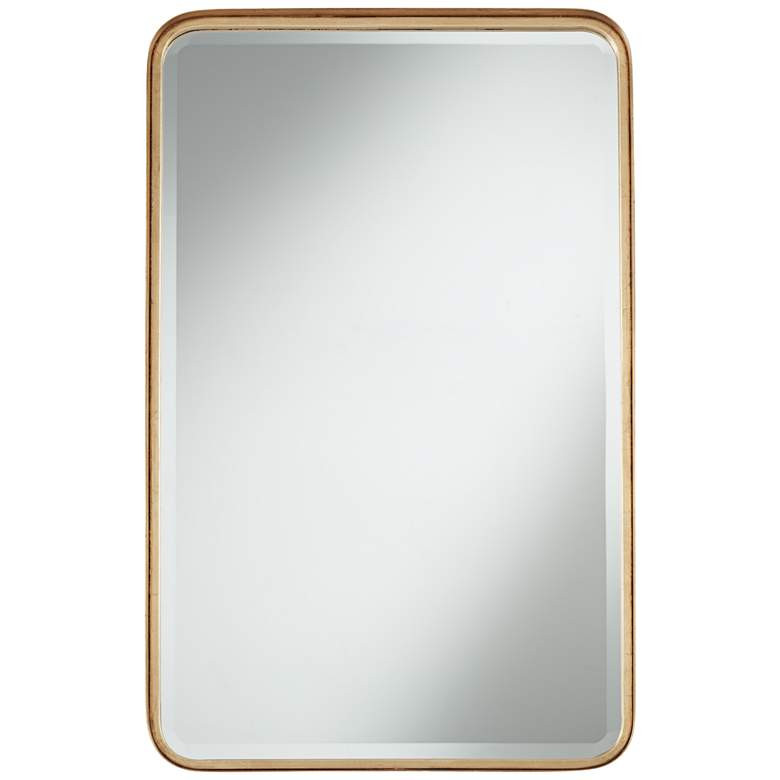 Uttermost Andi Gold 24" x 38 1/4" Rounded Edge Mirror | Lamps Plus