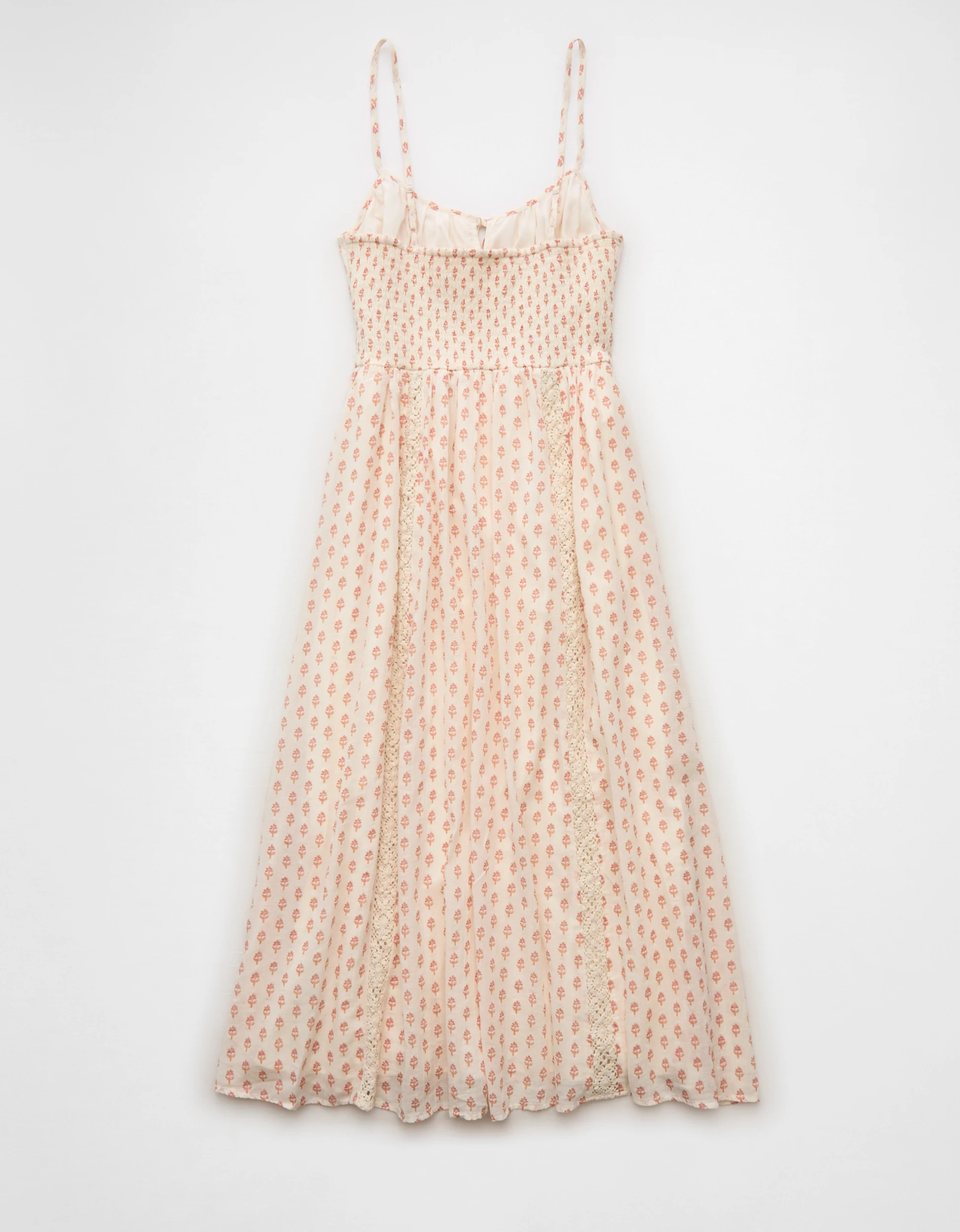 AE Tie-Front Lace Midi Dress | American Eagle Outfitters (US & CA)