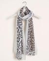 Click for more info about Leopard-Print Solid-Border Oblong Scarf