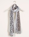 Click for more info about Leopard-Print Solid-Border Oblong Scarf