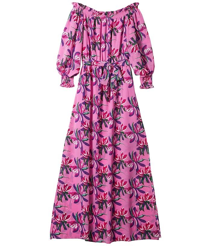 WAYF Cassidy Off-the-Shoulder Maxi Dress (Pink Birds of Paradise) Women's Dress | Zappos