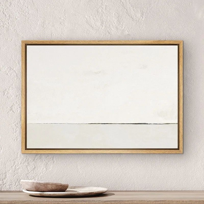 Contemporary Simple & Minimal Neutral Modern Artwork Wall Art Framed On Canvas Painting Print | Wayfair North America