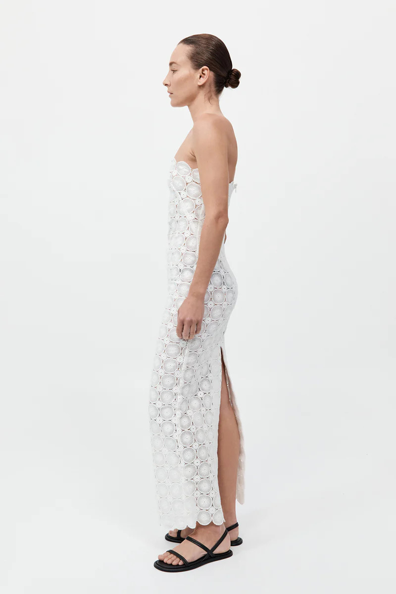 Doily Column Dress - White | St. Agni (US, UK, EU)