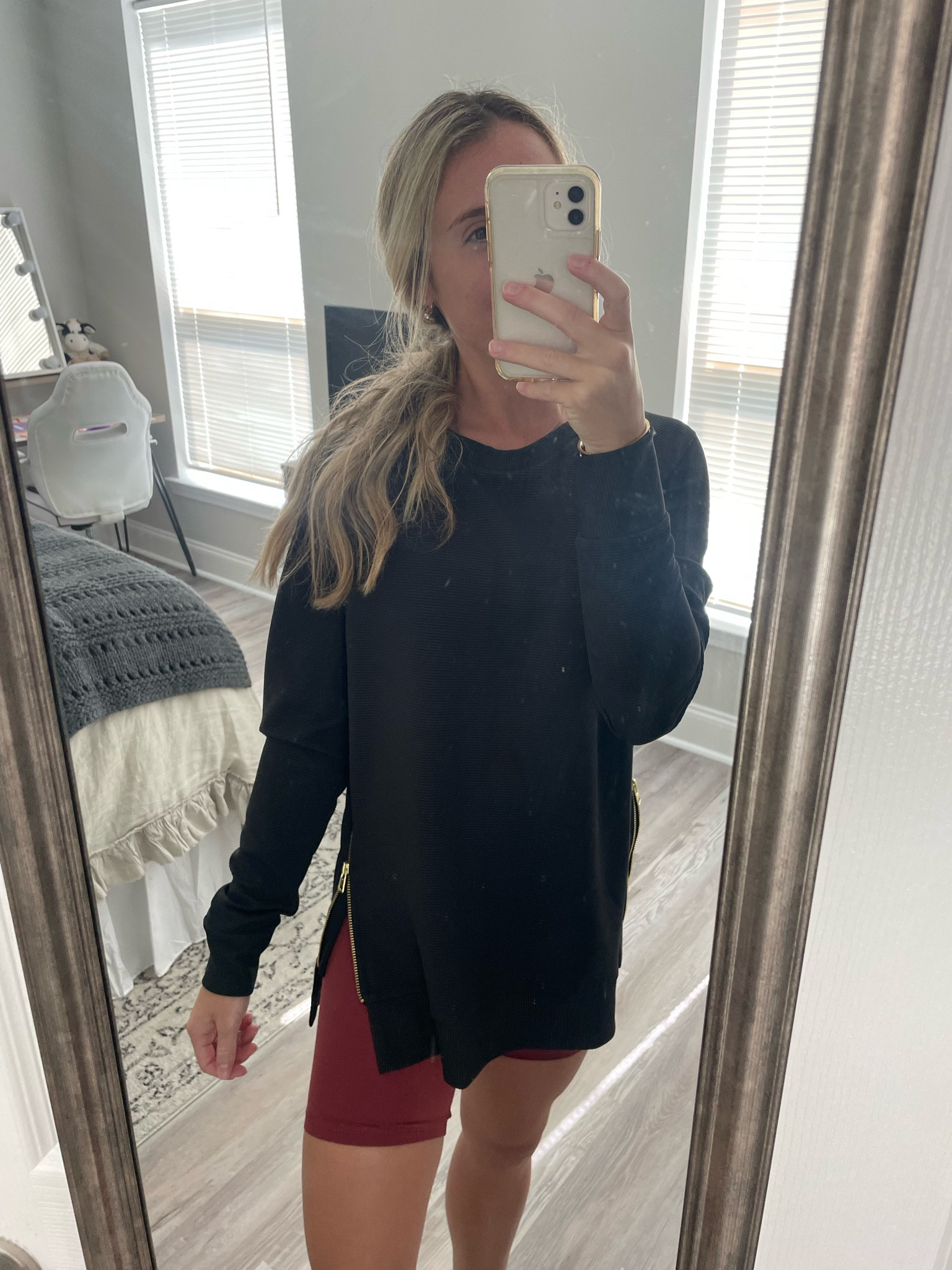 Lululemon align maroon biker shorts - size 4 

Amazon black long sleeve athletic - size small  

Amazon otterbox phone case 

#LTKstyletip #LTKfitness