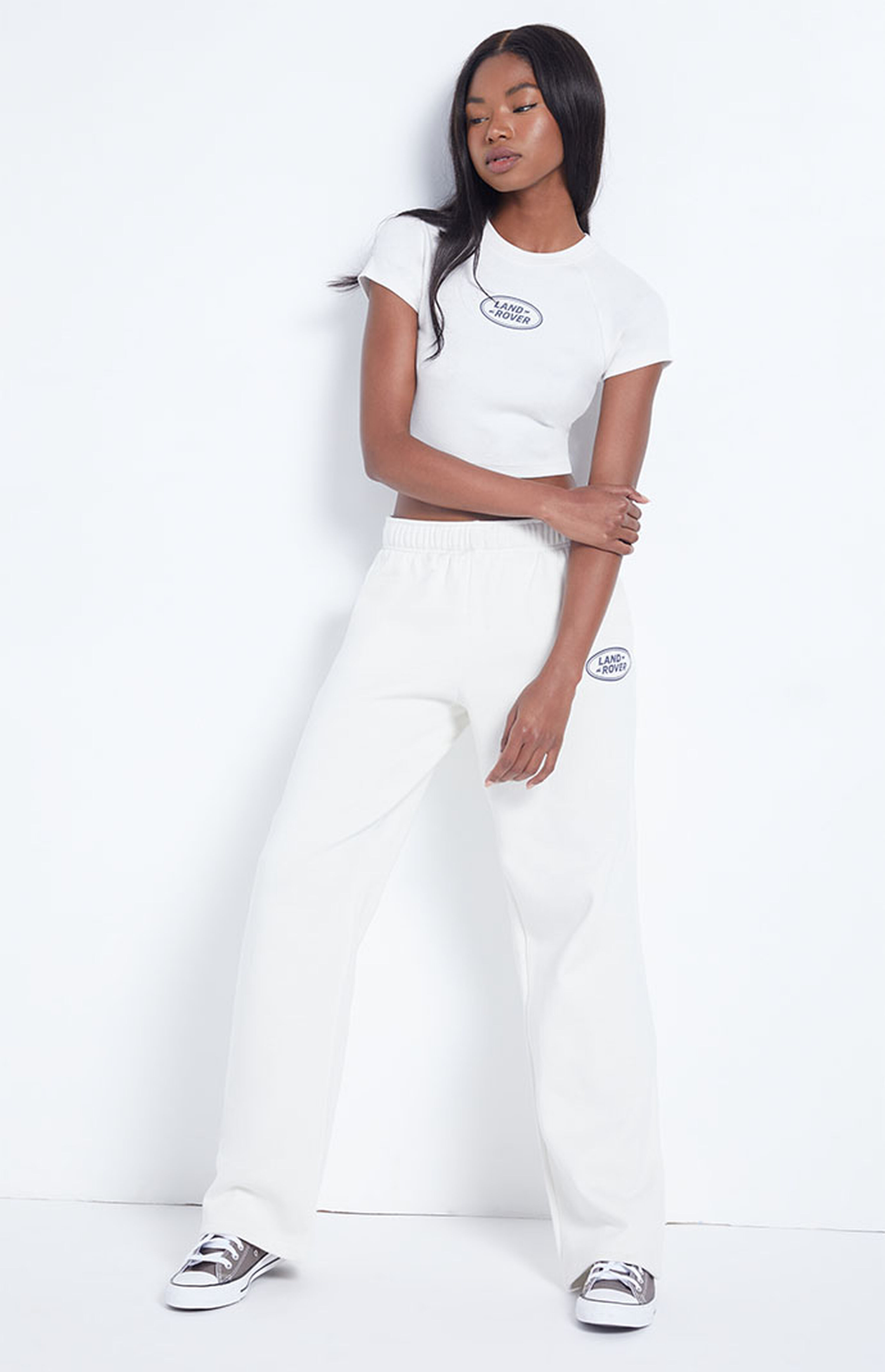 Land Rover Emblem Low Rise Wide Leg Sweatpants | PacSun | PacSun