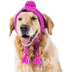 Canada Pooch Winter Dog Hat Pom Pom Hat Dog Beanie Knitted Warm Dog Hat for Small Medium Large Do... | Amazon (US)