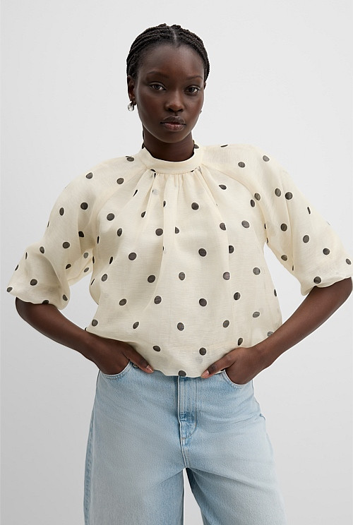 Print Voluminous Blouse | Country Road