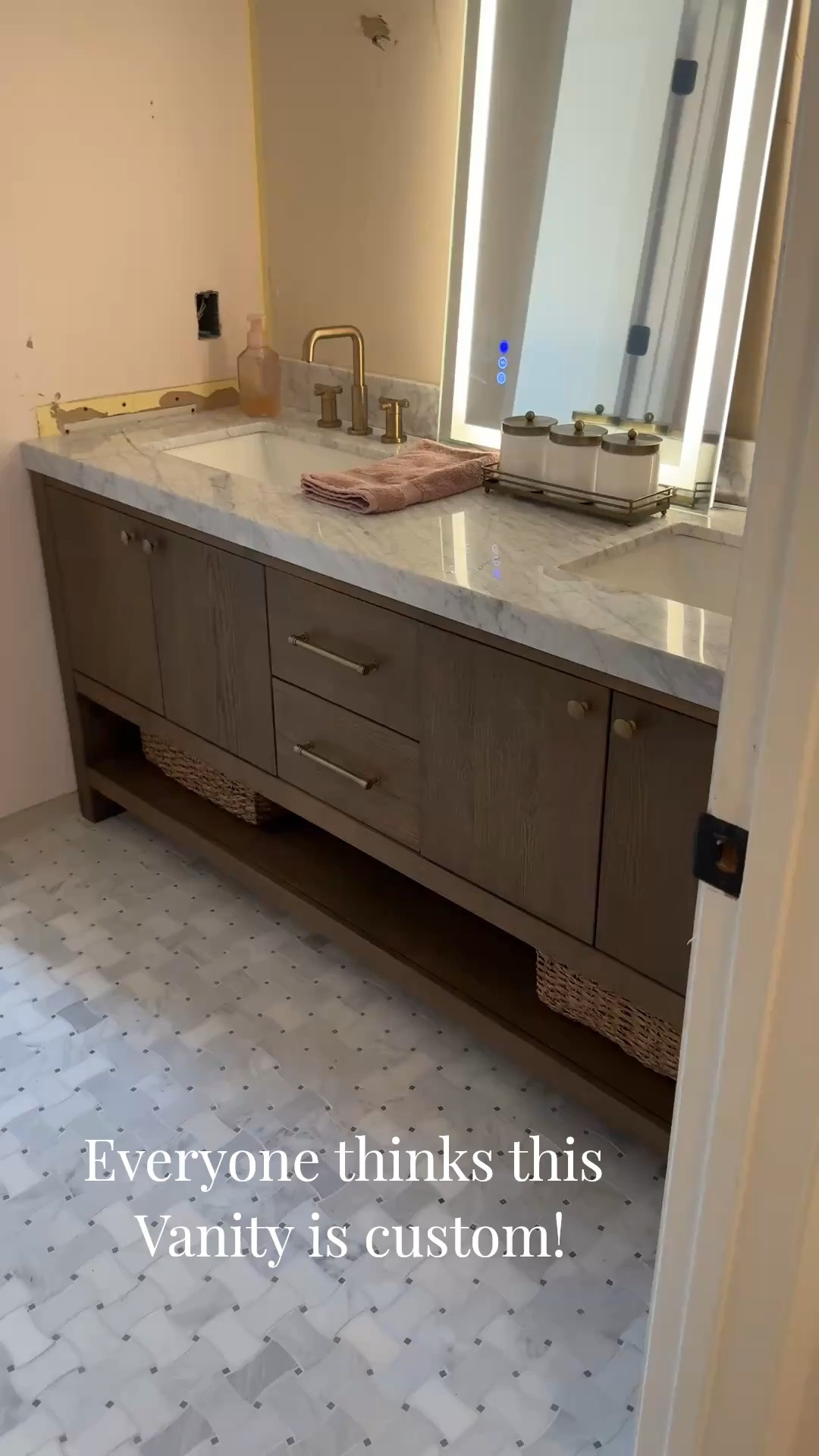 I still can’t get over how beautiful and well made this vanity is. It comes with 2 sinks and a Carrara marble top!

#LTKHome #LTKSaleAlert #LTKdayinmylife