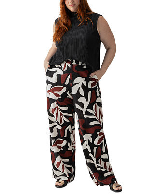 Women's The Soft Linen-Blend Printed High Rise Pants | Macy's Canada