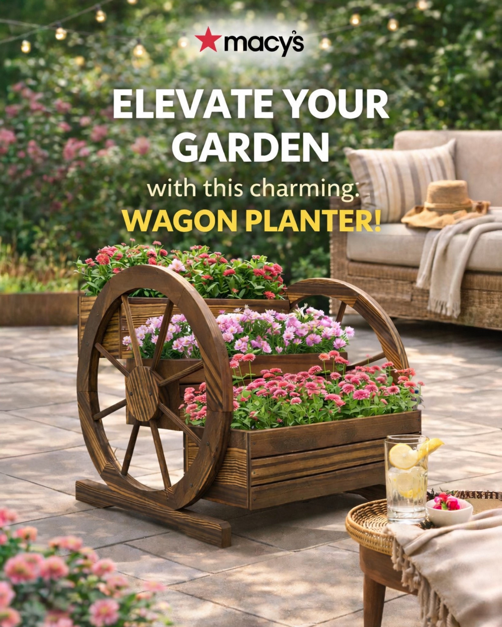 Such a charming way to style your patio or garden 🌸 This wagon planter instantly adds a cozy, cottage-style touch while giving you space to display your favorite flowers. Perfect for spring and summer outdoor decor!

Sharing this beautiful garden decor find from Macy’s if you’re looking to refresh your outdoor space ✨

#LTKSeasonal #LTKmomlife #LTKHome
