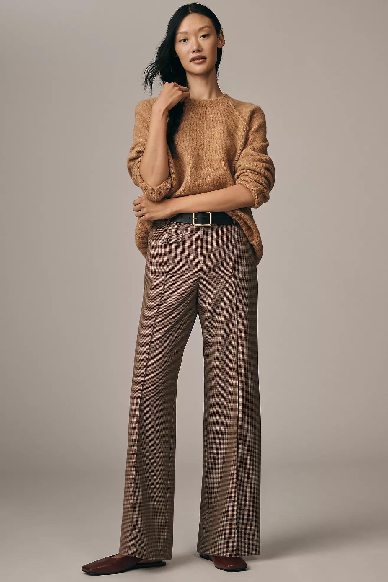 Maeve Plaid Full-Length Trouser Pants | Anthropologie (US)