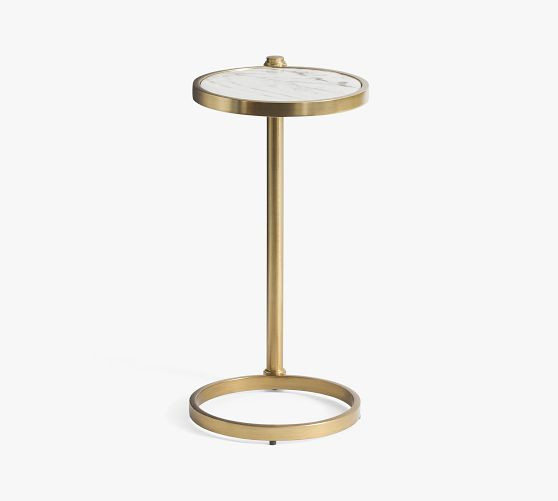 Everson Round Stone C-Table (13.5") | Pottery Barn (US)