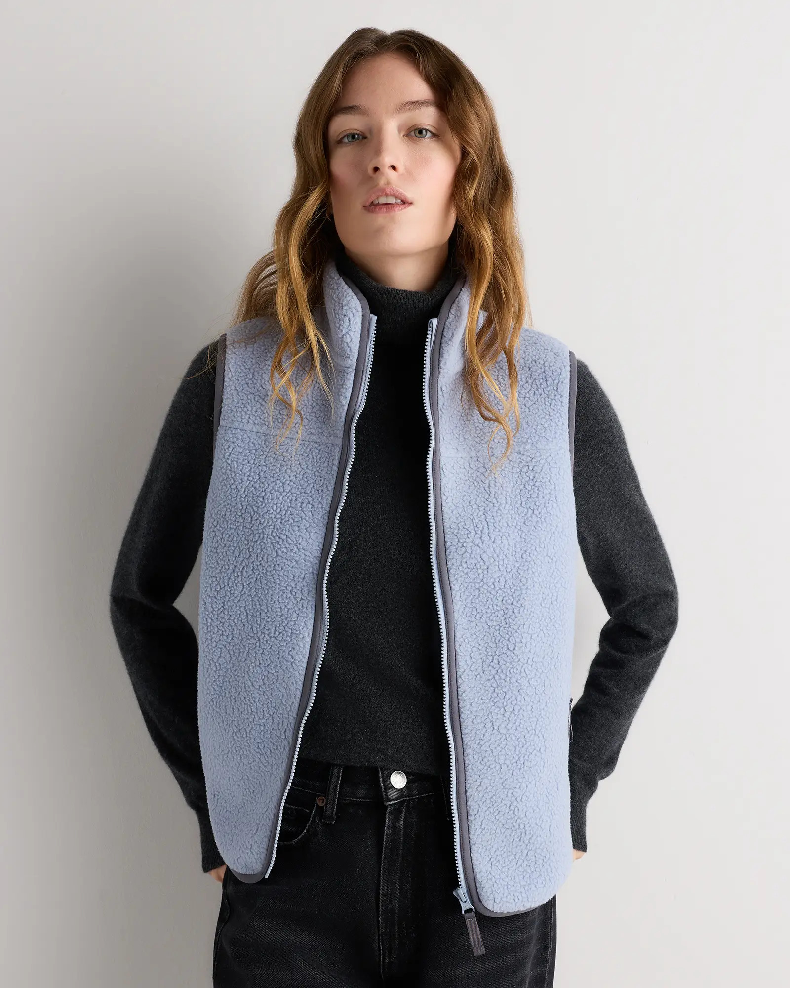 Sherpa Full Zip Vest | Quince