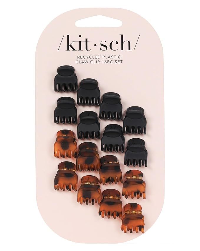 Kitsch Small Hair Clips for Women - Recycled Plastic Small Claw Clips & Mini Claw Clips for Hair ... | Amazon (US)