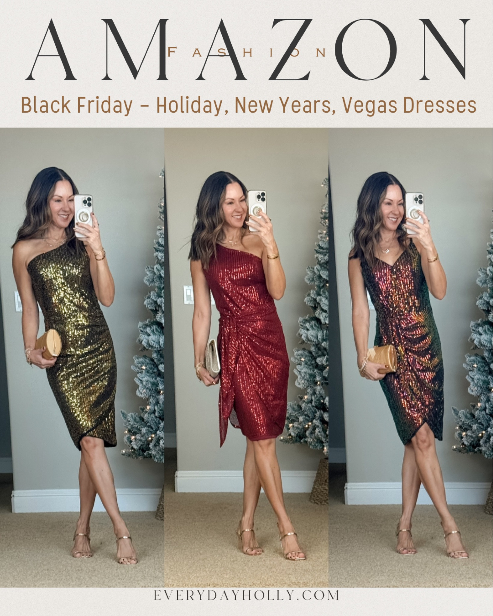 💥Black Friday sales on all 3 dresses! 
Up to 54% off!
Special occasion Holiday, New Years Eve, Vegas dresses all size small, For reference, I’m 5’1”, 110lbs
wearing a small in all & these are unaltered. 
I am truly an XS and these fit well - the fit like an XS/small 

, holiday party style, holiday dress, Christmas cocktail dress, sequin dresses, holiday top, new years eve top, special occasion outfits, heels, party dress, strapless bra, nip covers, off the shoulder 

#LTKCyberWeek #LTKParties #LTKHoliday
