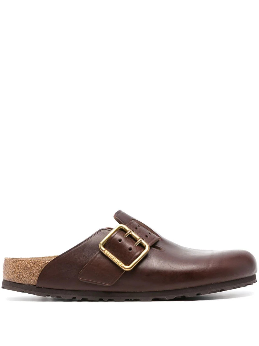 Birkenstock - Slide Boston Bold de couro - homem - couro de bezerro/borracha/couro de bezerro - 41 Narrow - Marrom | Farfetch (BR)