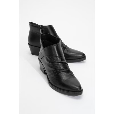 Rule - Black Leather Chunky Boot (Women) black 9 Forever & Always Shoes | Target