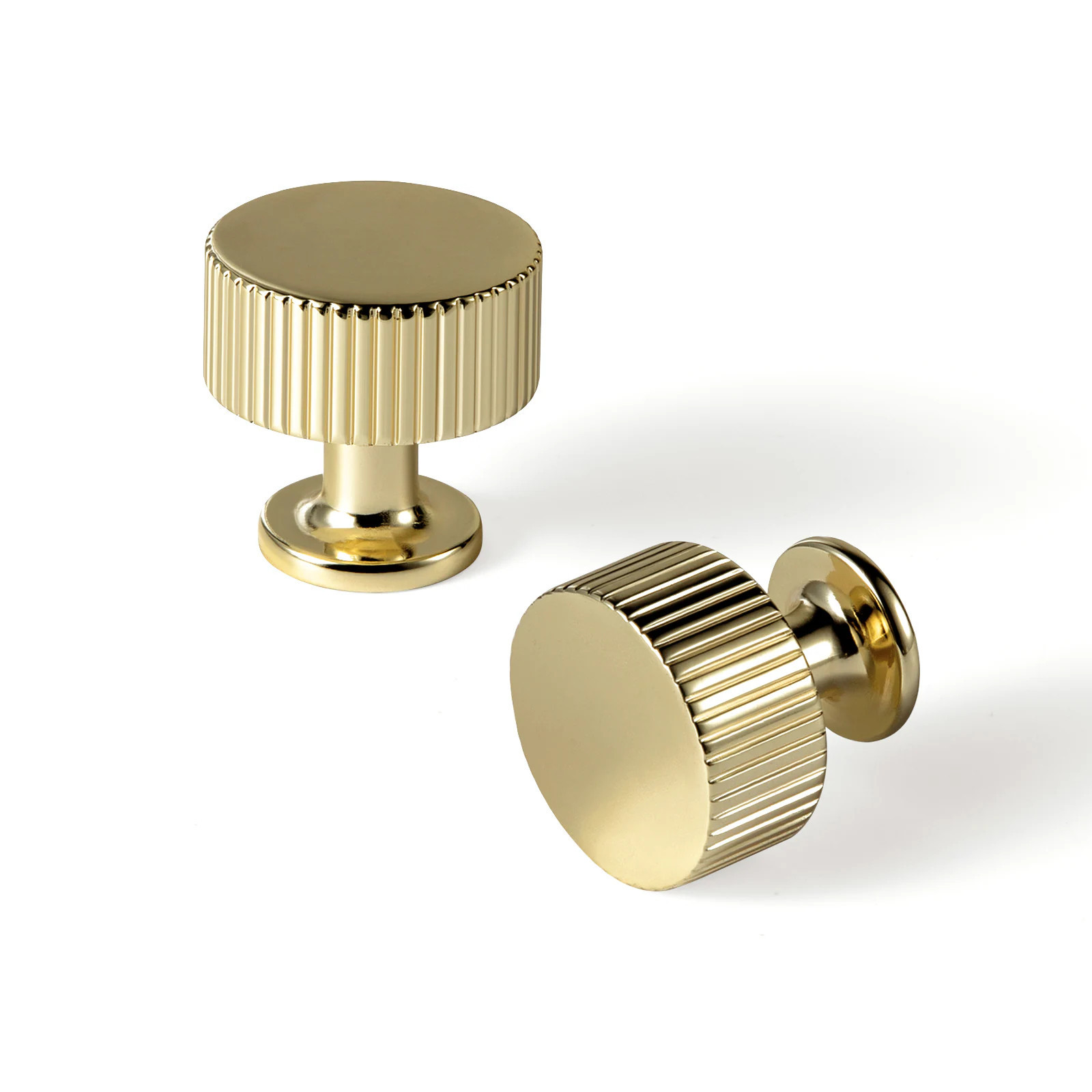 Miaokesen 1-2/5-in Polished Gold Cylindrical Modern Cabinet Knob 6 -Pack one_size | 9596JIN-DADAN | Lowe's