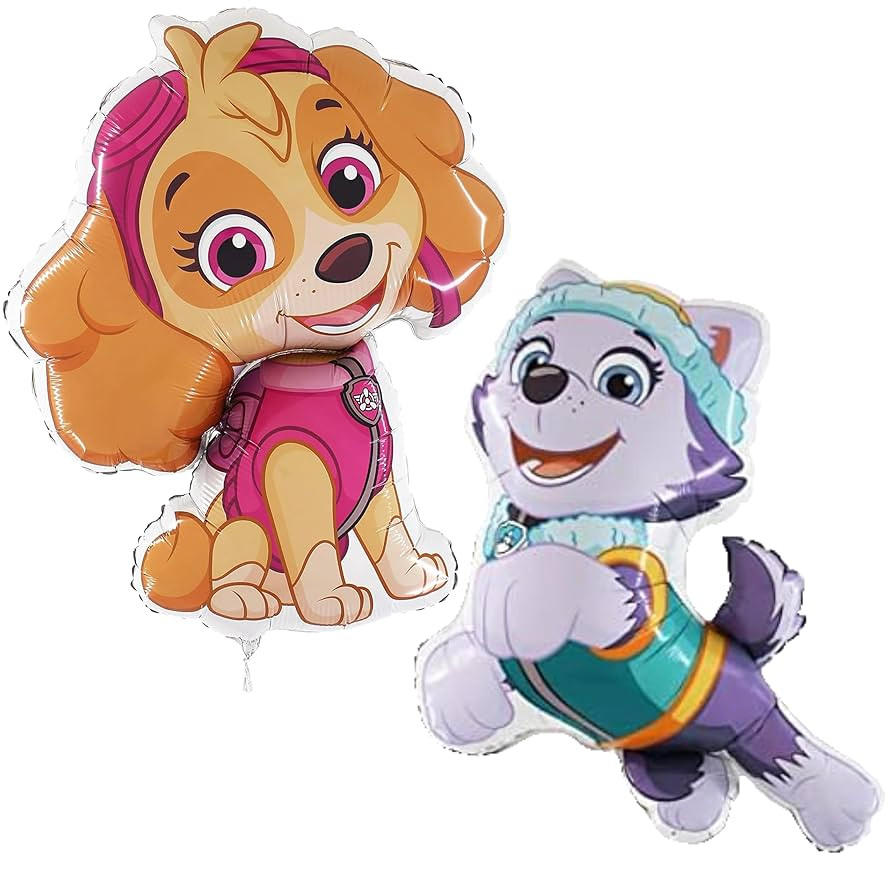 Toyland® Pack Of 2 - Paw Patrol Foil Balloon Pack - 1 x 32" Skye & 1 x 34" Avalanche/Everest Sha... | Amazon (US)