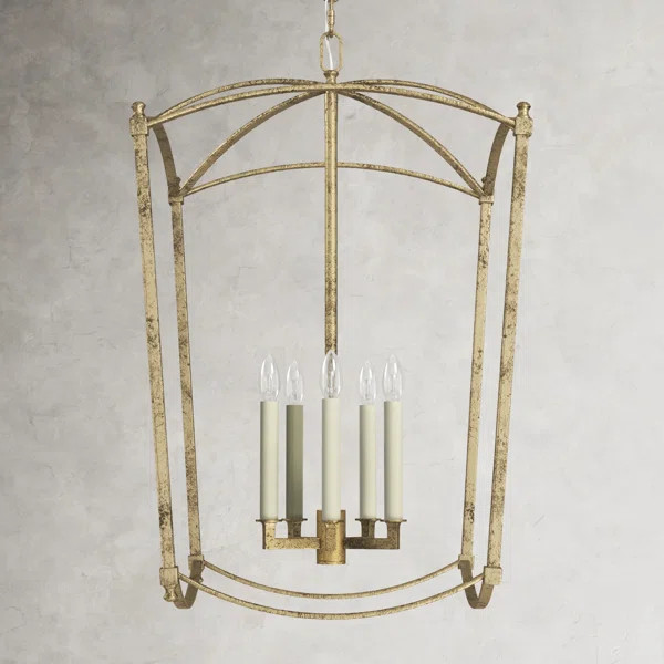 Brockton 5 - Light Lantern Geometric Chandelier | Wayfair North America