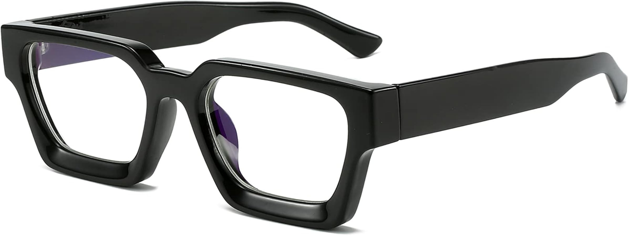 EYLRIM Thick Square Frame Blue Light Glasses for Women Men Non Prescription Computer Eyeglasses | Amazon (US)