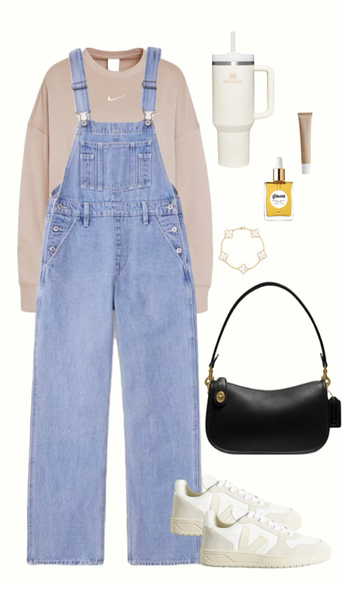 Neutrals Outfit, Business Casual Outfit, Neutrals Fashion, Spring Outfit, Spring Fashion, Modest Outfits, Modest Fashion, Minimalist Fashion, 2024 Outfit Inspo, aesthetic outfits, Mob Wife Aesthetic, Coquette Aesthetic, Soft Feminine outfit, Lazy Day outfit, Styling Overalls, Overalls, Overall Outfit, Coach Purse

#LTKstyletip #LTKmidsize #LTKFestival