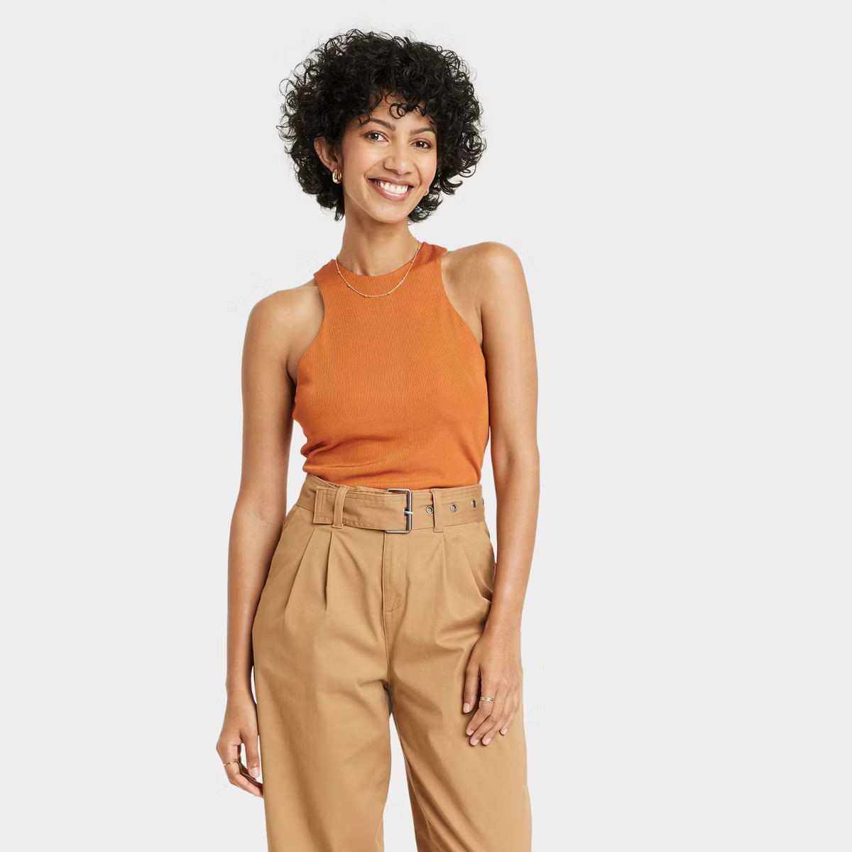 Women's Slim Fit High Neck Tank Top - A New Day™ | Target