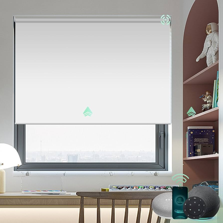 Yoolax Motorized Blinds with Remote, Blackout Smart Blinds for Windows Motorized Roller Shades, W... | Amazon (US)