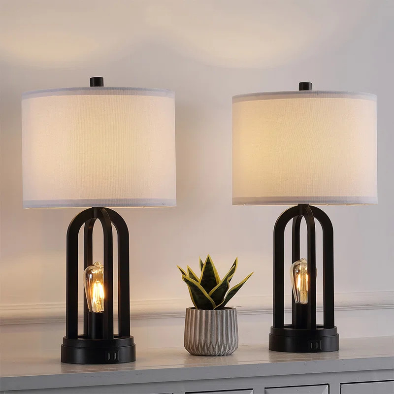 USB Table Lamp (Set of 2) | Wayfair North America