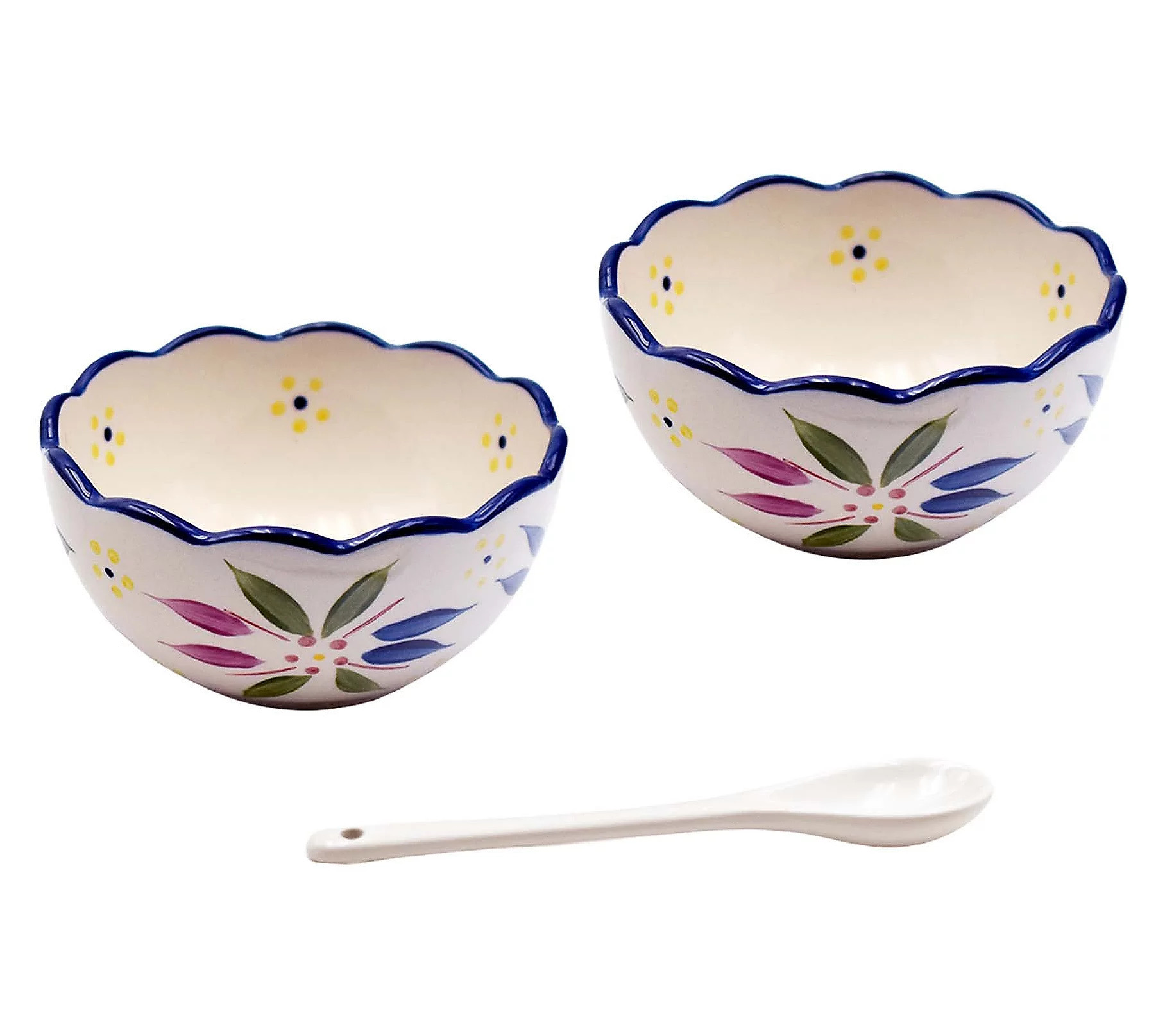 Temp-tations Old World S/2 Ruffled Ramekins with Spoon | QVC