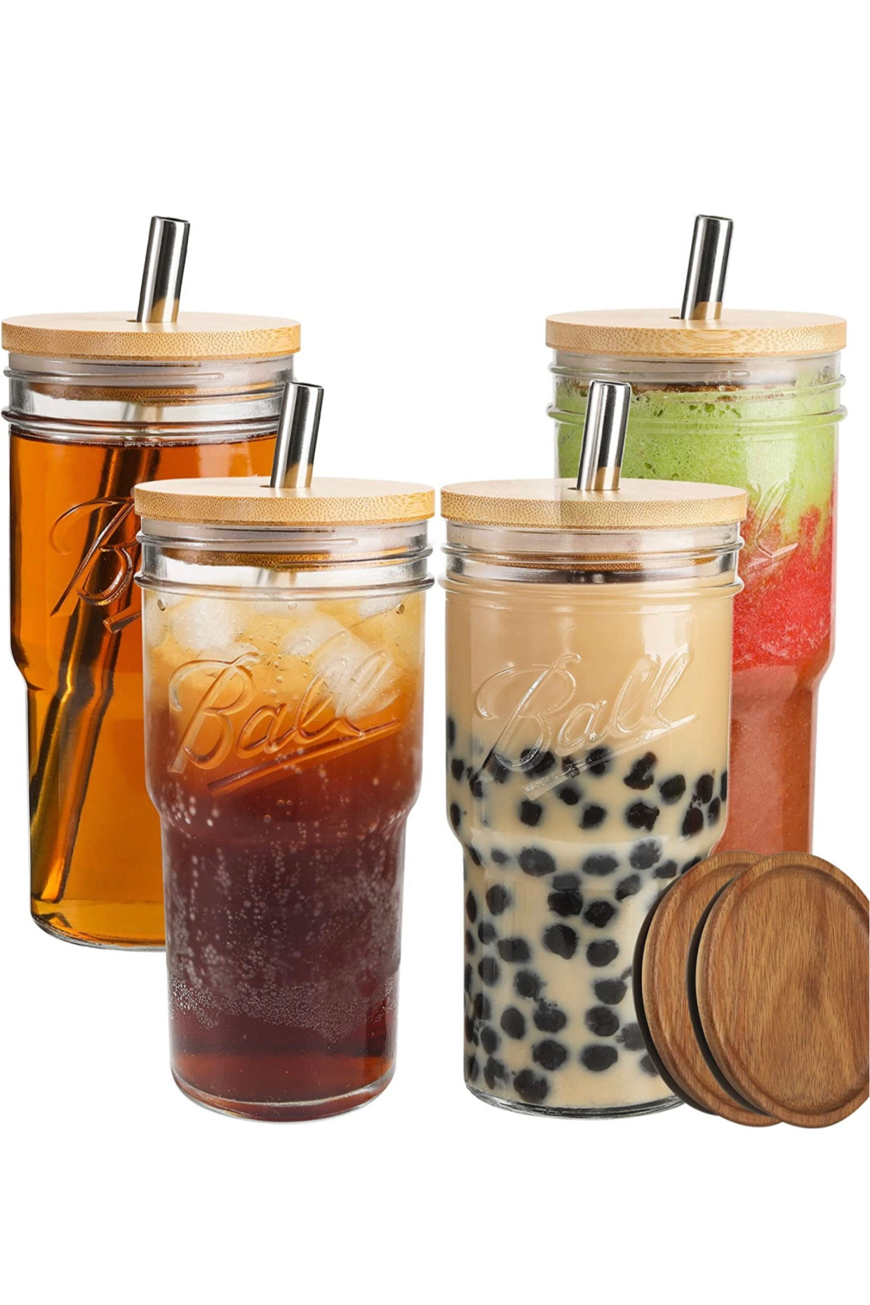 The cutest glass to go cups - ditch the plastic and aluminum 👏🏼