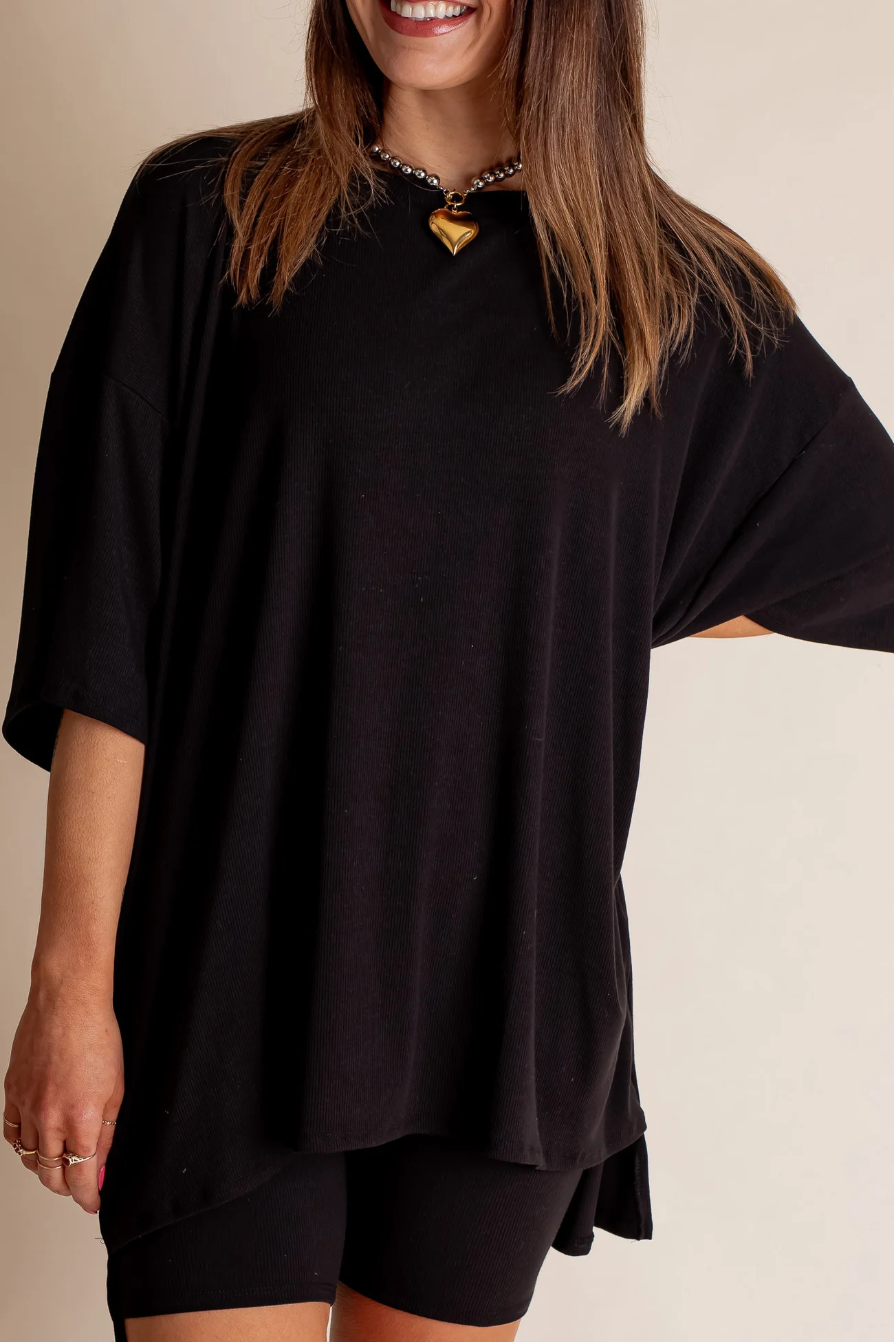 Perfect Pair Micro Ribbed Tee | Nellie Mae