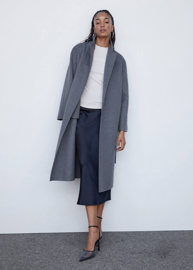Woolen coat with belt -  Women | Mango USA | MANGO (US)
