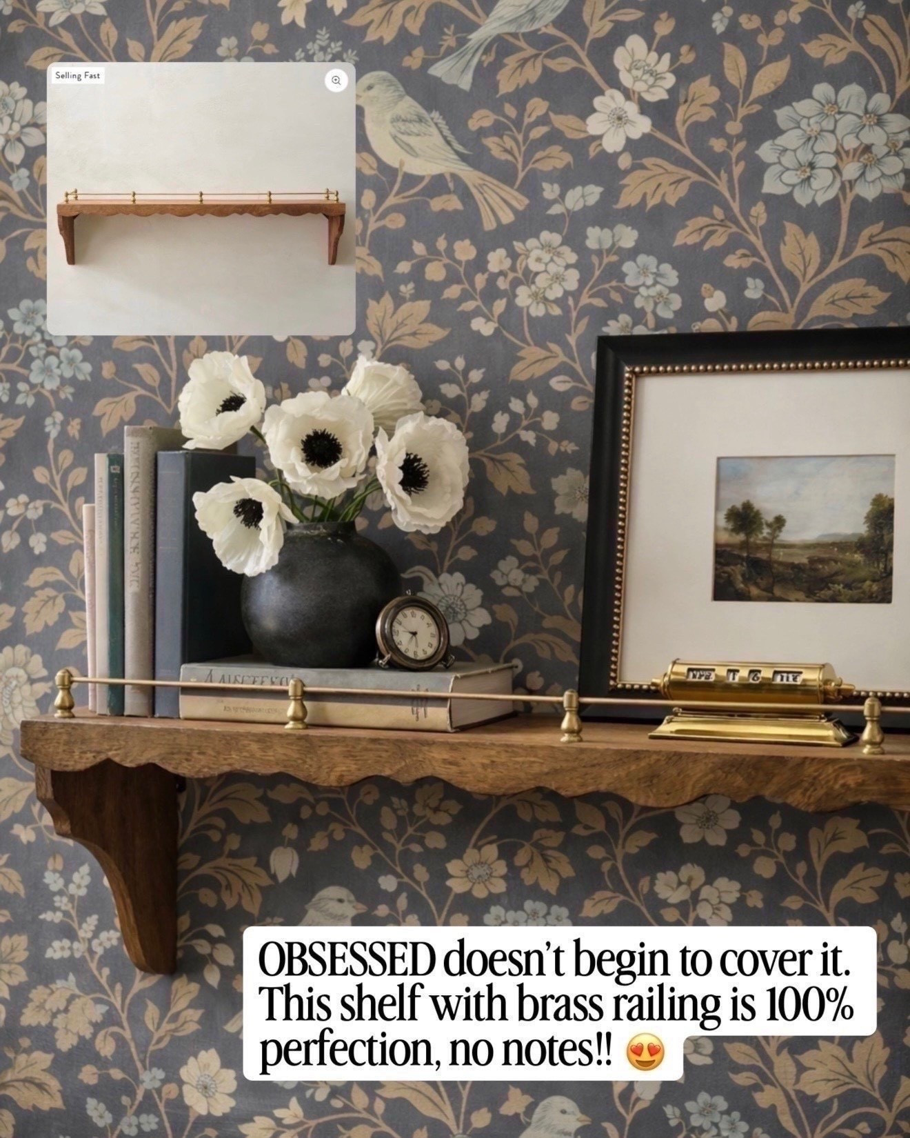 OBSESSED doesn't begin to cover it.
This shelf with brass railing is 100% perfection, no notes!! 😍

Sharing the links to my home decor and furniture finds — that actually look “designer” and are worthy of your
consideration from all ends of
the cost spectrum.
#homedecorideas
#homestyling
#livingroomdecorideas
#interiordesignideas

Living room furniture, living
room decor, bedroom
furniture, bedroom decor,
kitchen decor, entryway,
bedding, dresser, bed, art,
spring decor, Amazon,
Walmart, Target, Wayfair,
trending

#LTKdayinmylife #LTKHome #LTKOver40