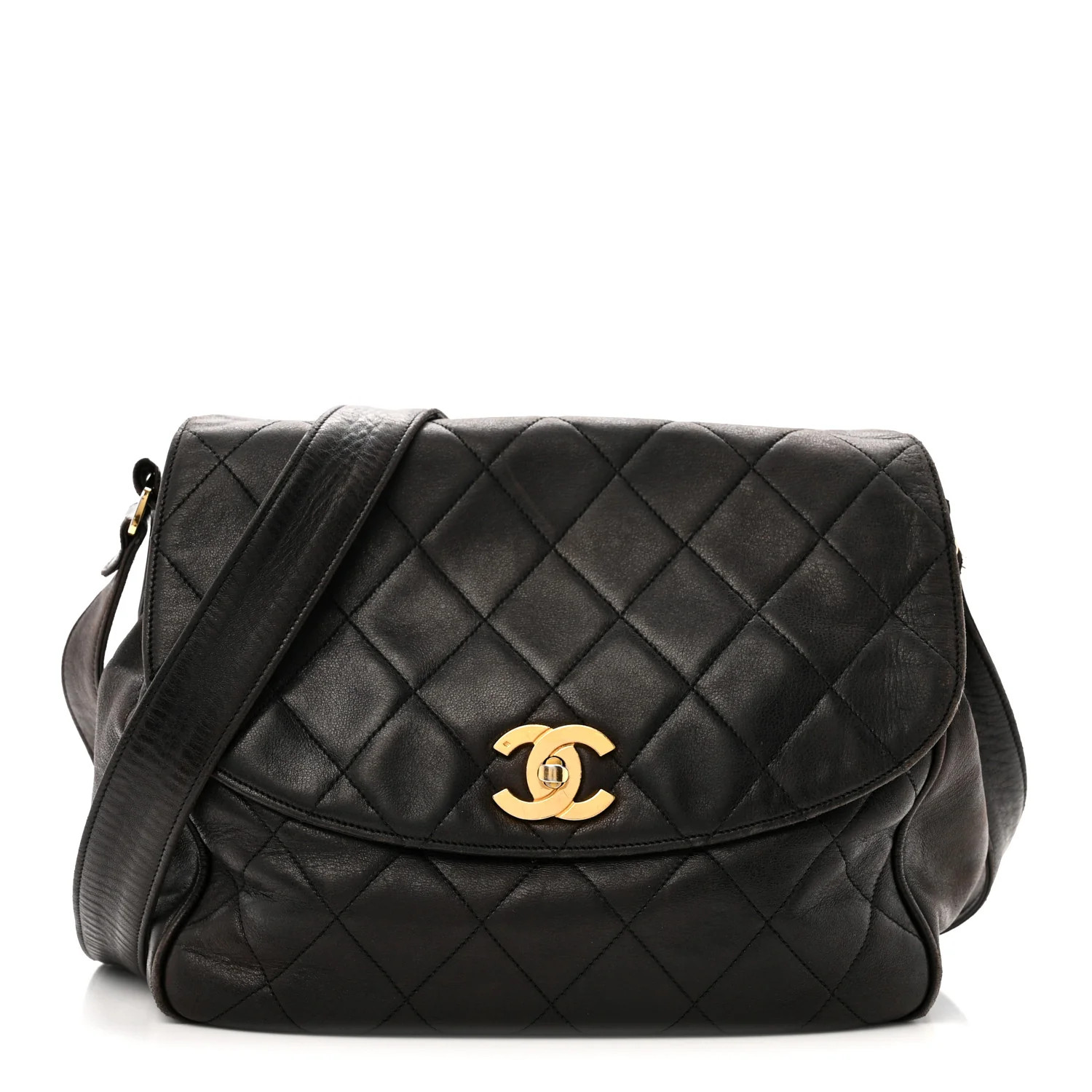 Chanel Lambskin Quilted Flap Shoulder Bag Black 1863262 | FASHIONPHILE (US)
