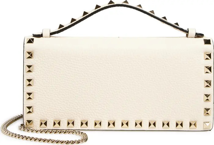 Rockstud Leather Wallet on a Chain | Nordstrom