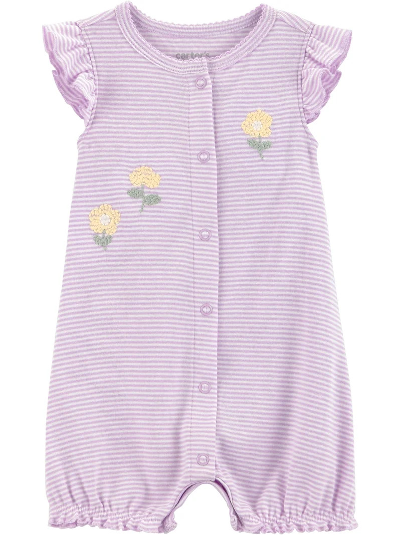 Carter's Child of Mine Baby Girl Romper, Sizes 0/3-24 Months | Walmart (US)