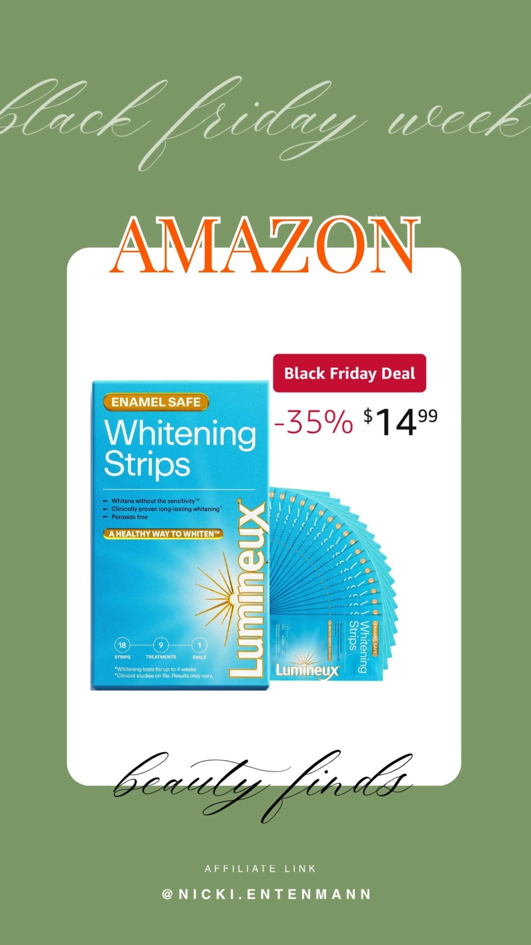 This teeth whitening strips kit brings bright confidence and easy sparkle to every smile upgrade. #TeethWhiteningStrips #WhiteningKit #SmileCare #DentalEssentials #BrightSmileGoals #OralCareTools #EasyWhitening #ConfidenceBoost #SelfCareRoutine #SparklingTeeth 😁✨🦷
 

 #LTKselfcare #LTKHome #LTKSaleAlert