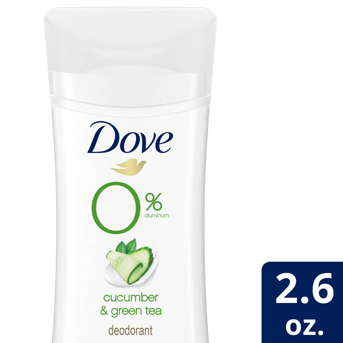 Dove Beauty 0% Aluminum Cucumber & Green Tea Deodorant Stick - 2.6oz | Target