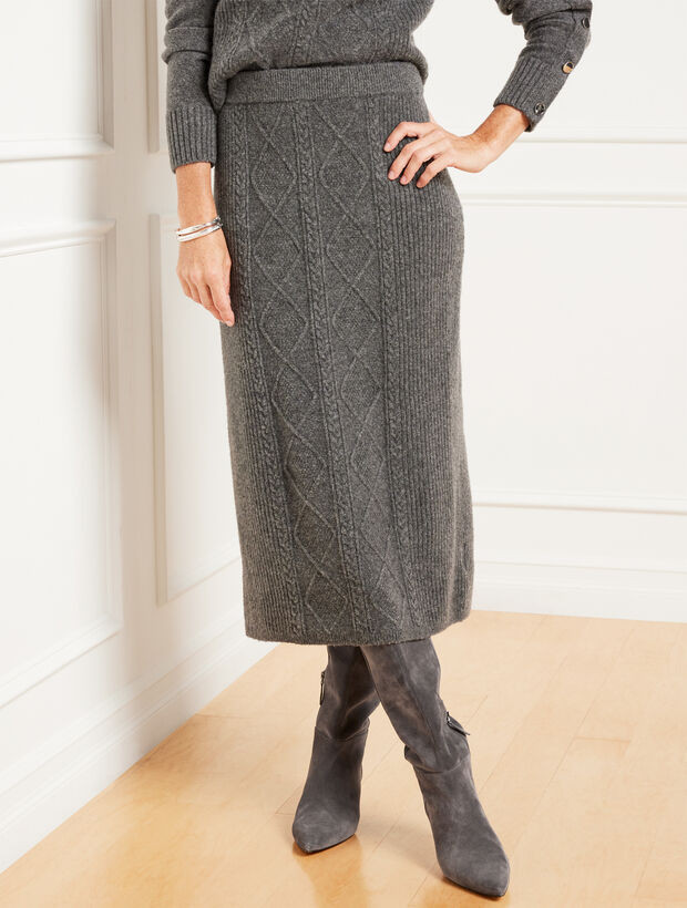 Wool Blend Midi Sweater Skirt | Talbots