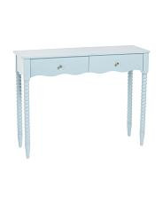 42x32x12 Scalloped 2 Drawer Console Table | TJ Maxx