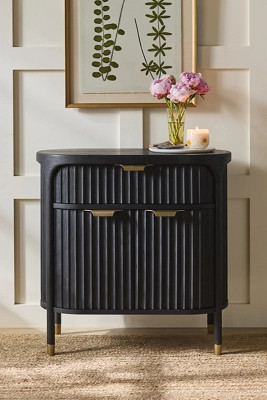 The Isla Fluted-Wood Entryway Cabinet | Anthropologie (US)