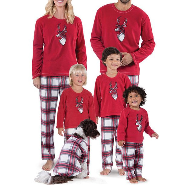 Wayren USA Family Matching Christmas Pajamas Set Women Daddy Kids Sleepwear Nightwear - Walmart.c... | Walmart (US)