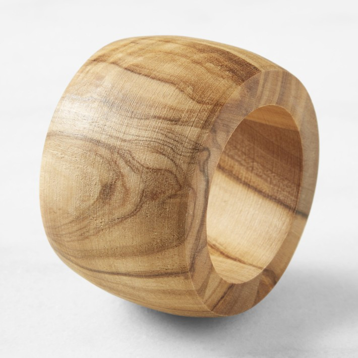 Olivewood Napkin Rings, Set of 4 | Williams-Sonoma