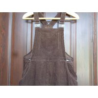 Brown Corduroy Overall Skirt, Finn-Flare Vintage Bib Size M; Pregnancy With Adjustable Waist | Etsy (US)