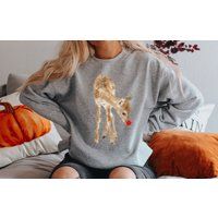 Christmas Sweatshirt, Sweater, Sweatshirt For Women, Reindeer Shirt, Gifts Shirt | Etsy (US)
