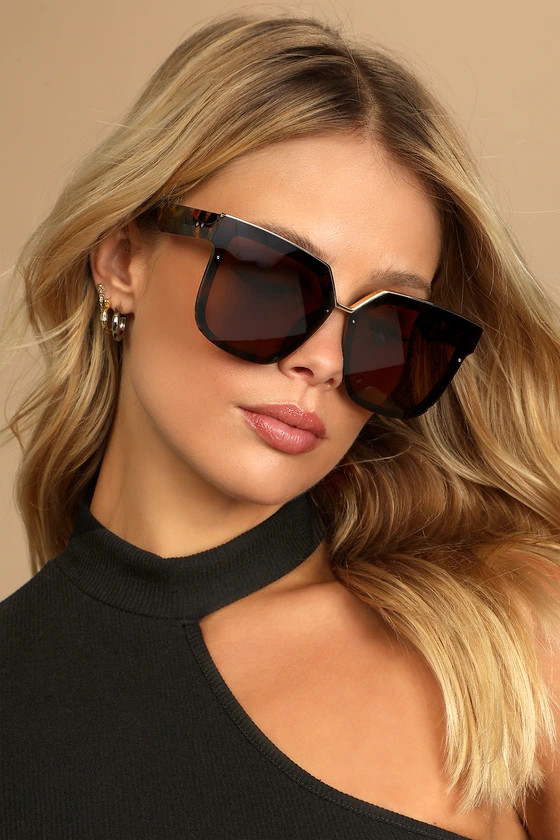 Main Frame Brown Tortoise Rimless Sunglasses | Lulus