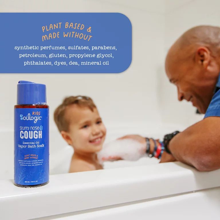 Oilogic Kids Stuffy Nose & Cough Vapor Bath, 9.6 fl oz | Walmart (US)